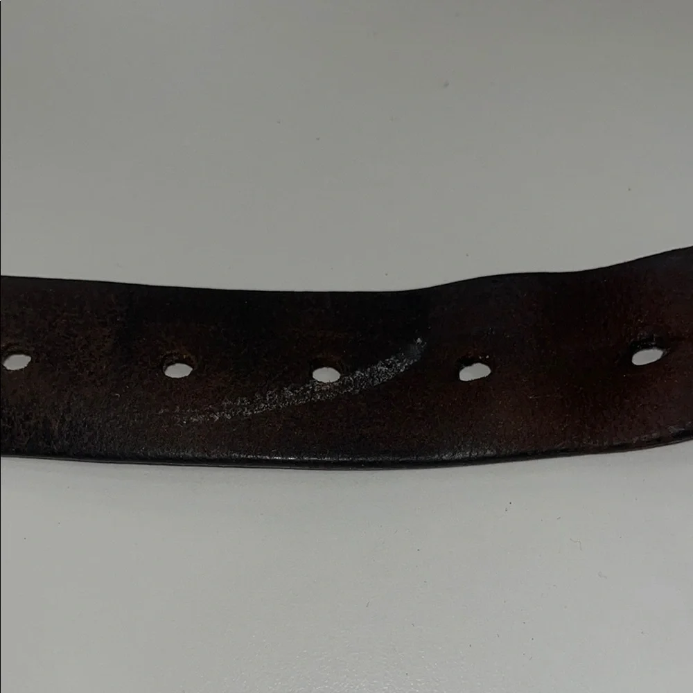 Men's Brown Leather Belt / preowned no labels / well worn 42 ish